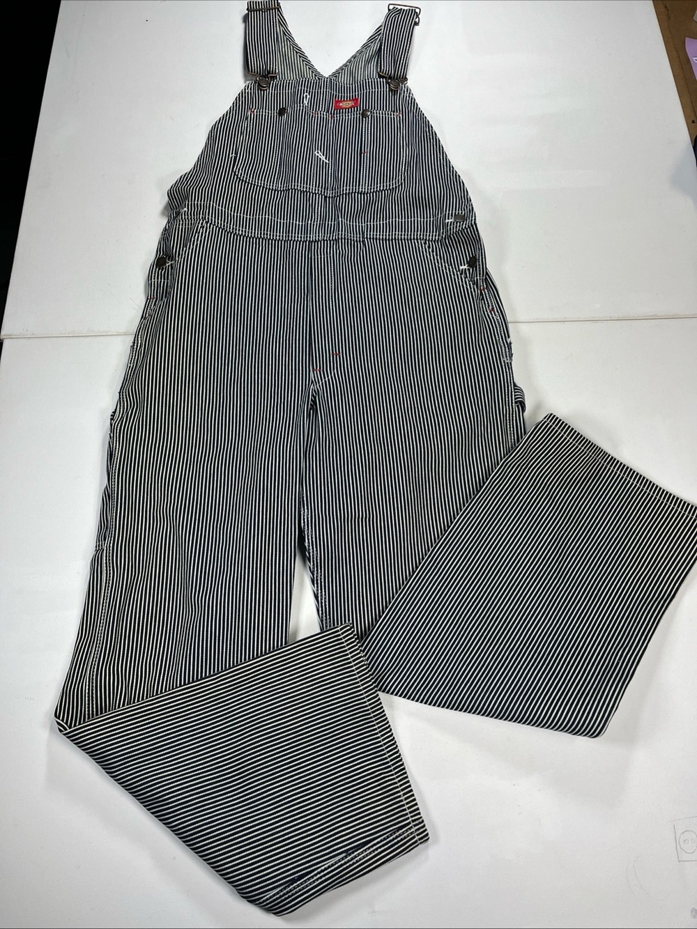 Dickies Overalls Men’s 32x30 Striped Conductor Railroad Cotton Bib NWT